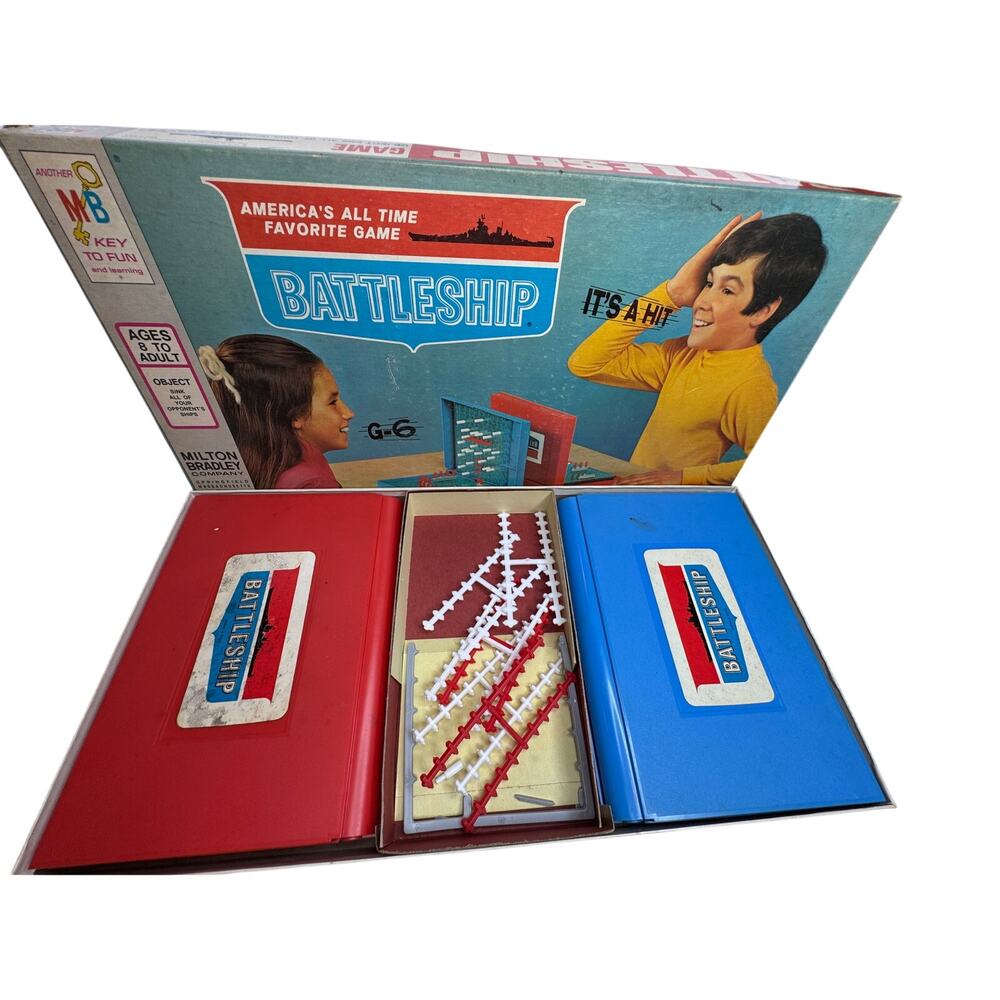 1971 Milton Bradley Battleship Board Game 100% Complete and Original USA Made